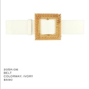 Genuine Oscar de la Renta SS 2021 raffia buckle belt